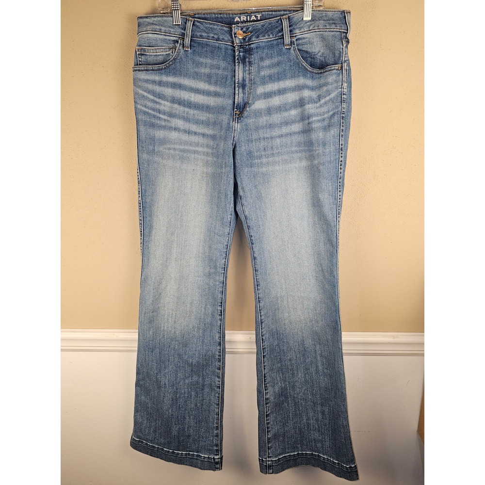 Ariat Womens Oakland Slim Trouser High Rise Wide Leg Jeans 34R 34 Regular